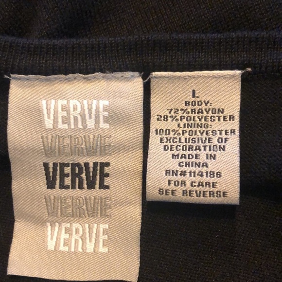 Verve Sleeveless Dark Floral Sequin  Sweater Vest/Shell Size Large - Picture 9 of 10